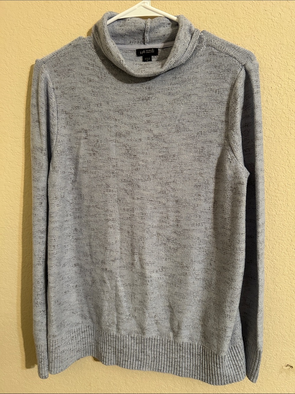 J. Jill Light Blue Gray Cowl Neck Sweater